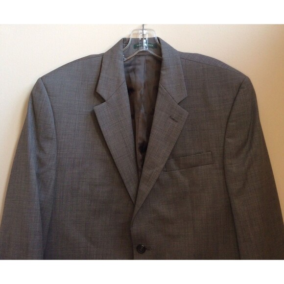 LAUREN RALPH LAUREN MEN'S BROWN WOOL 2 BUTTON SPORT COAT BLAZER 40R JACKET - Picture 4 of 12